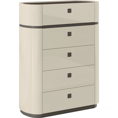 Seville Chest in Beige & Brown Metal Lacquer